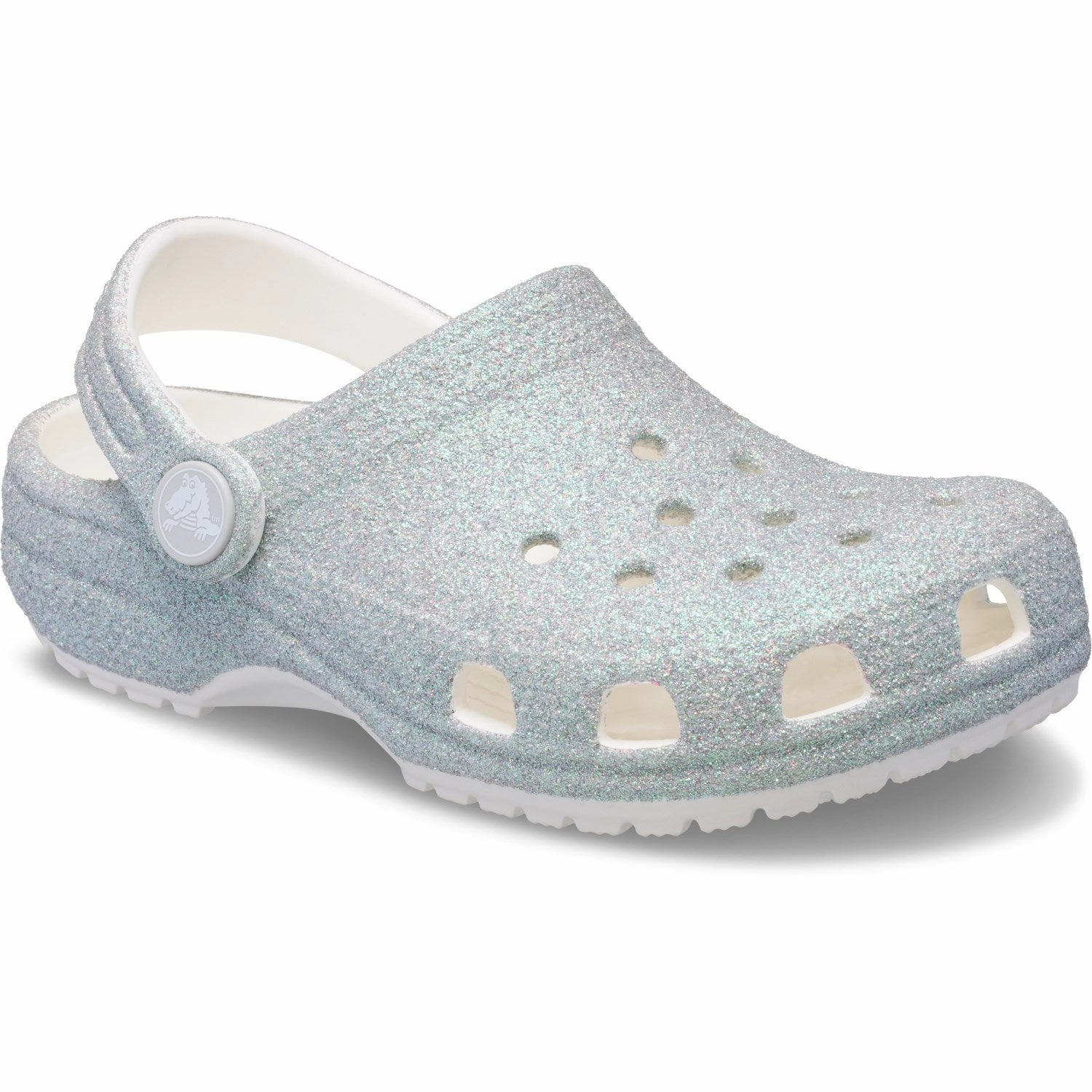 Cycling shoes Crocs White Classic Iridescent Glitter Gloc
