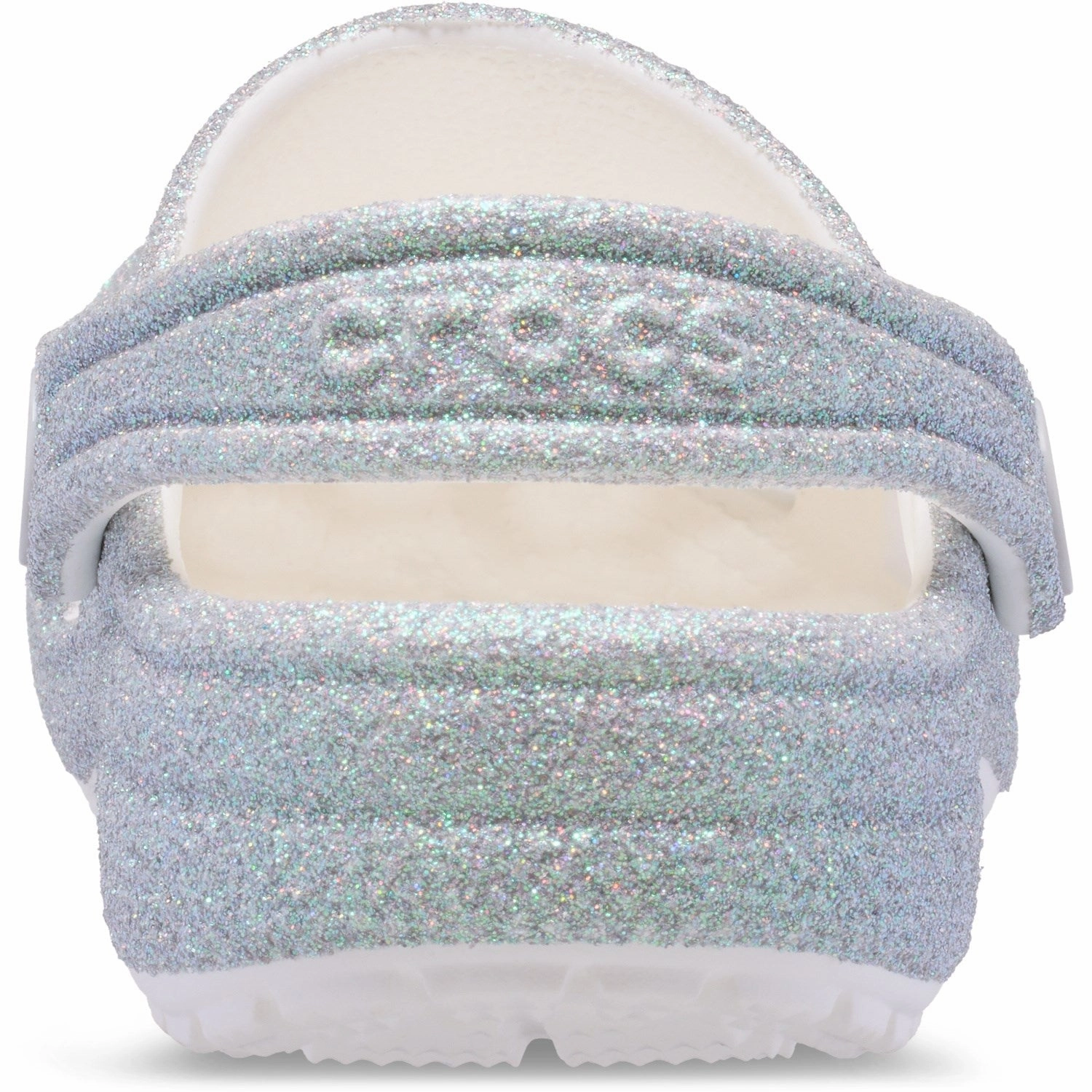 Cycling shoes Crocs White Classic Iridescent Glitter Gloc
