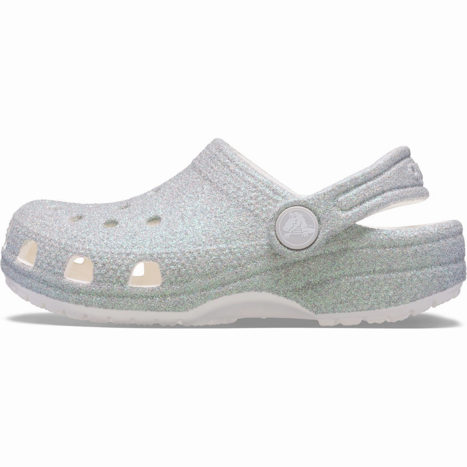 Cycling shoes Crocs White Classic Iridescent Glitter Gloc
