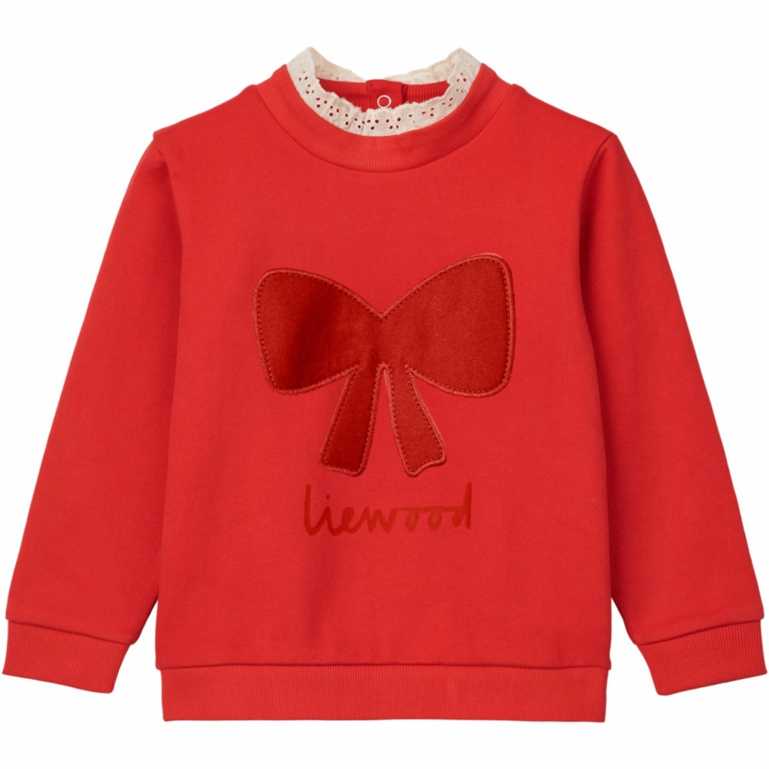 Denim LieWood Holiday Bow Dark Red / Apple Red Rakel Sweaters Breathable