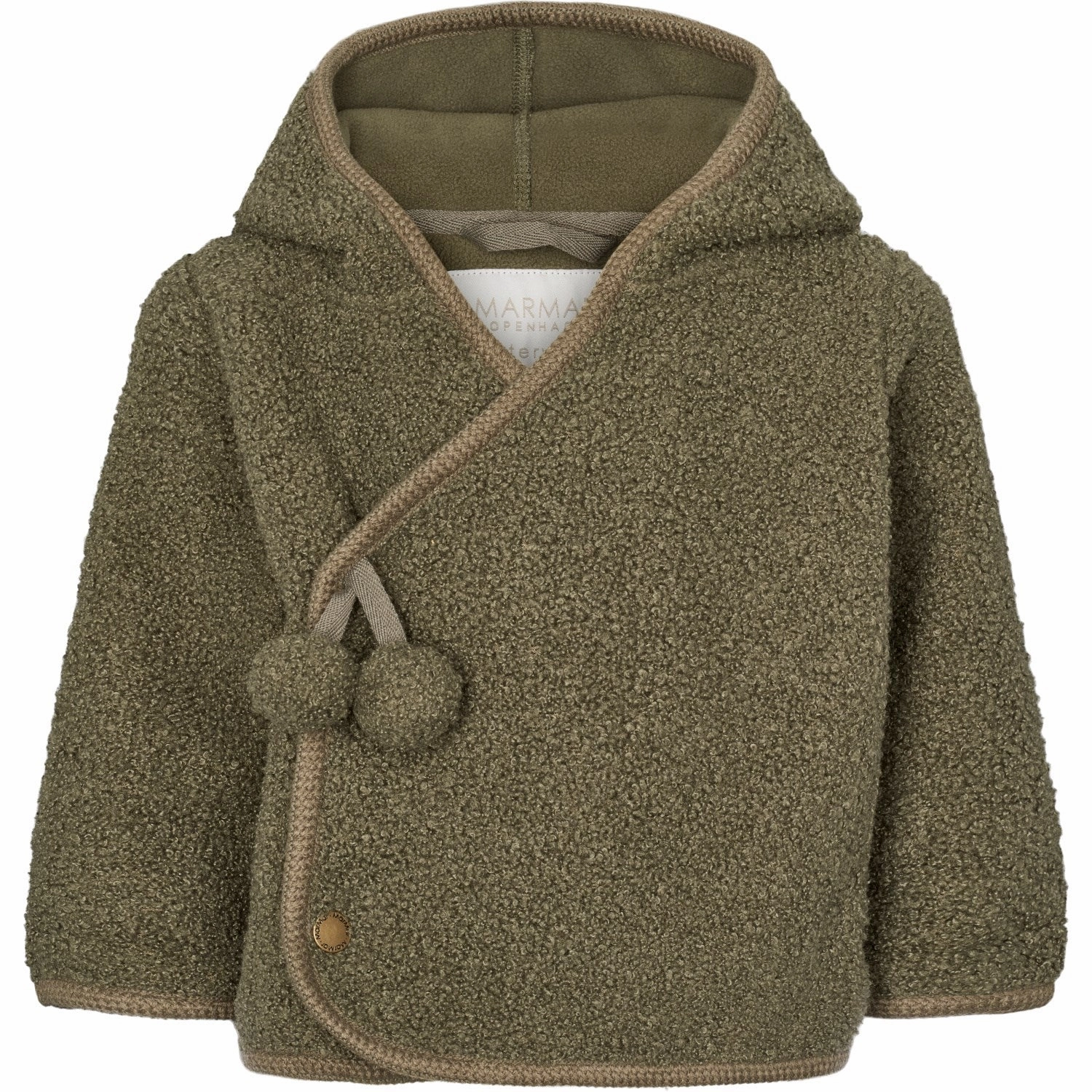 Denim MarMar Bonded Teddy Olive Leaf Jojo Fleece Jacket Print