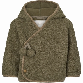 Denim MarMar Bonded Teddy Olive Leaf Jojo Fleece Jacket Print