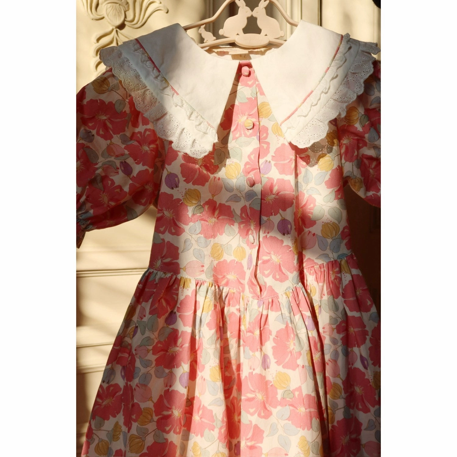 Design Konges Sljd Fleur Anglaise Coeur Collar Dress Gots