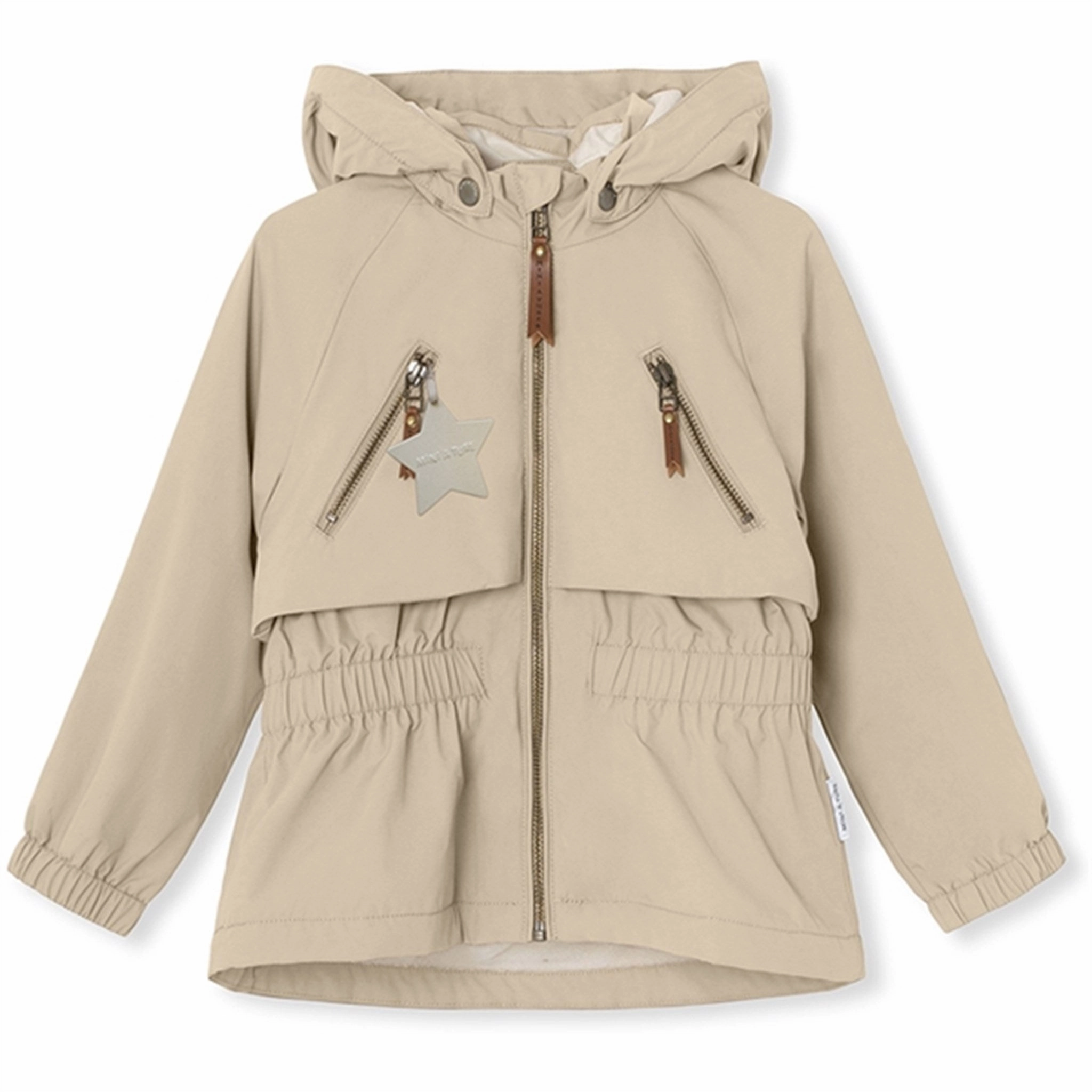 Design MINI A TURE ALGEA Spring Jacket w/Fleece Lining Sesame Texture