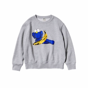 Designer apparel KAWS x Uniqlo x Warhol Banana Sweatshirt Grey Luxe comfort