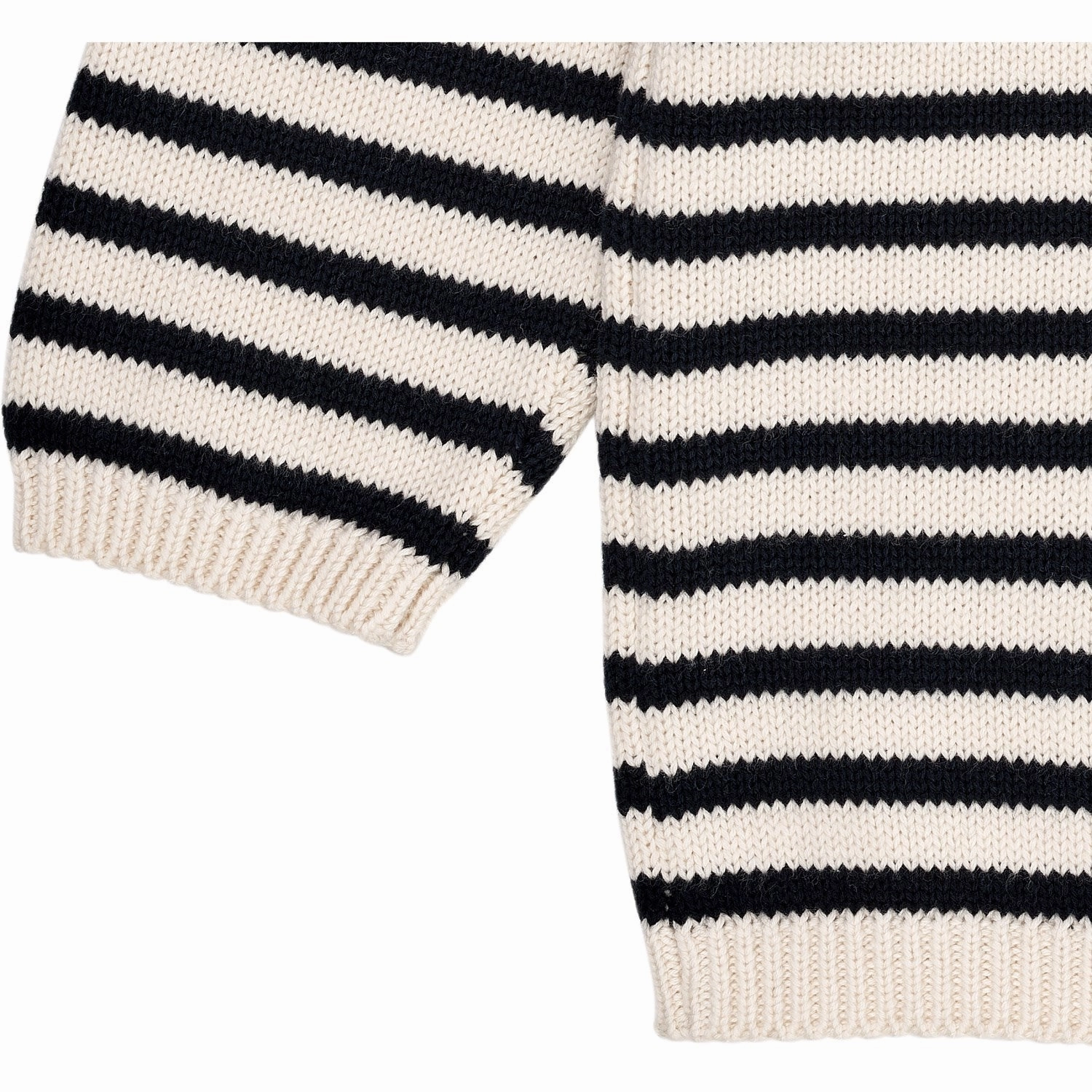 Desirable Copenhagen Colors Cream Navy Combi Knitted Striped Sailor Sweater