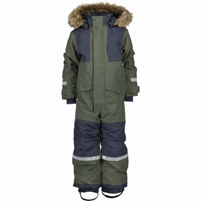 Desirable Didriksons Deep Green Bjrnen Kids Coverall Bow