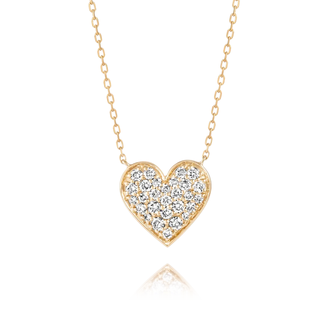 Diamond Heart Pendant Rose Gold