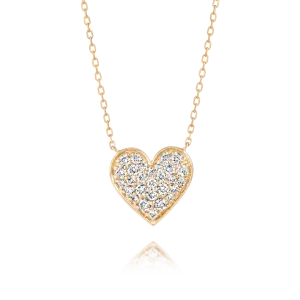 Diamond Heart Pendant Rose Gold