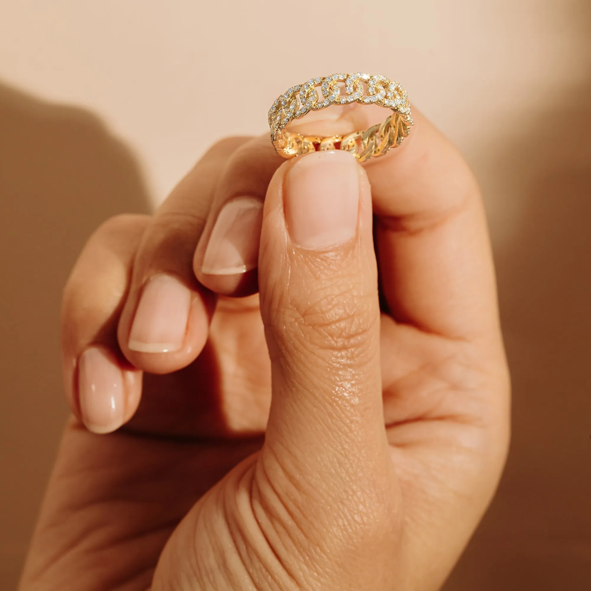 Diamond Link Chain Eternity Ring, Cleo