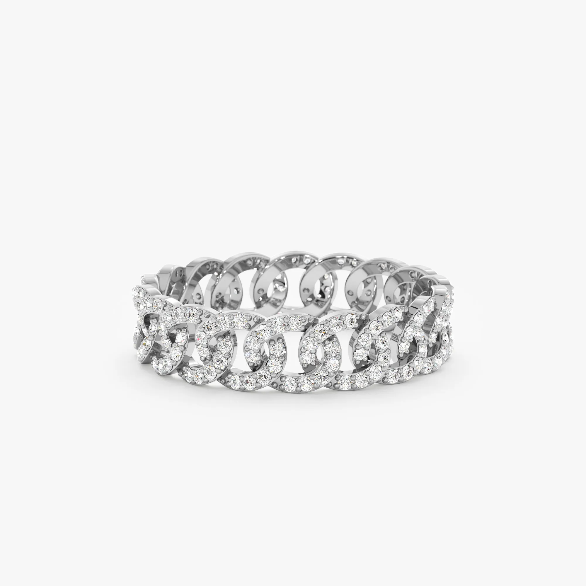 Diamond Link Chain Eternity Ring, Cleo