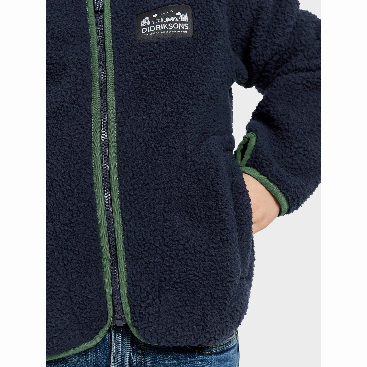 Didriksons Navy Gibbs Kids Fullzip Fleece Jacket 2 Knit