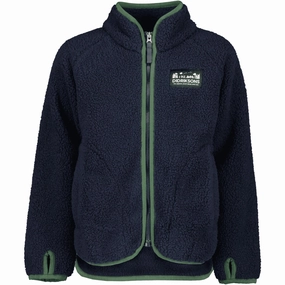 Didriksons Navy Gibbs Kids Fullzip Fleece Jacket 2 Knit Distinctive