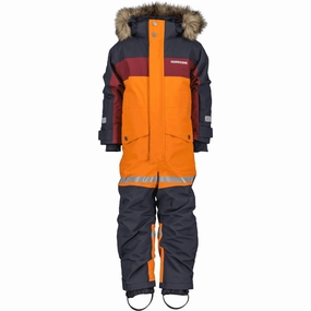 Didriksons Orange Jam Bjrven Kids Coverall 21 Luxury Timeless