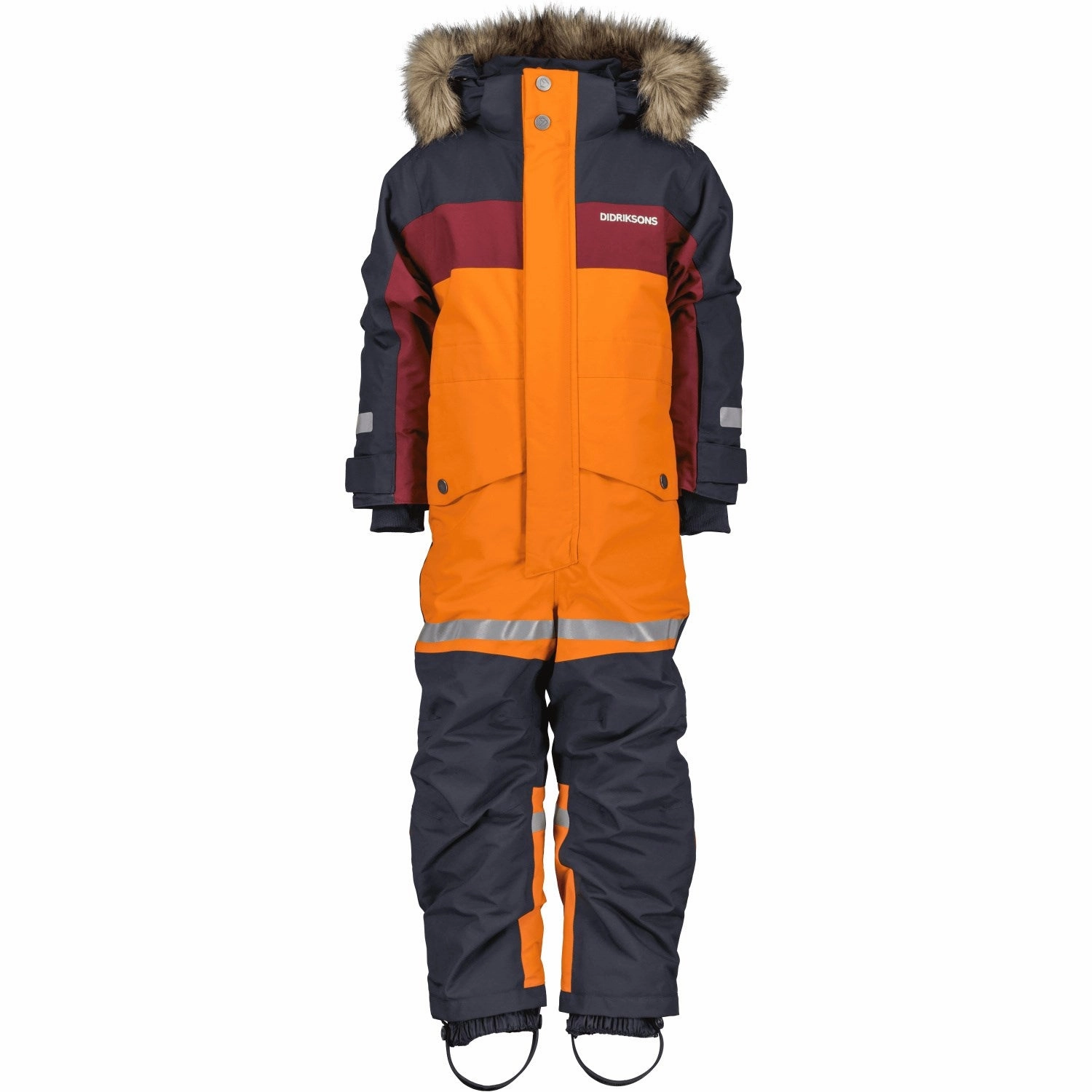 Didriksons Orange Jam Bjrven Kids Coverall 21 Luxury Timeless
