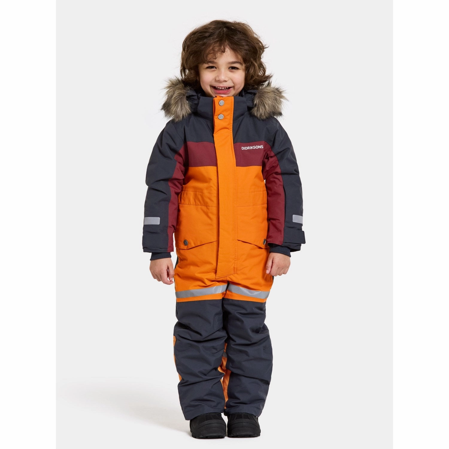 Didriksons Orange Jam Bjrven Kids Coverall 21 Luxury