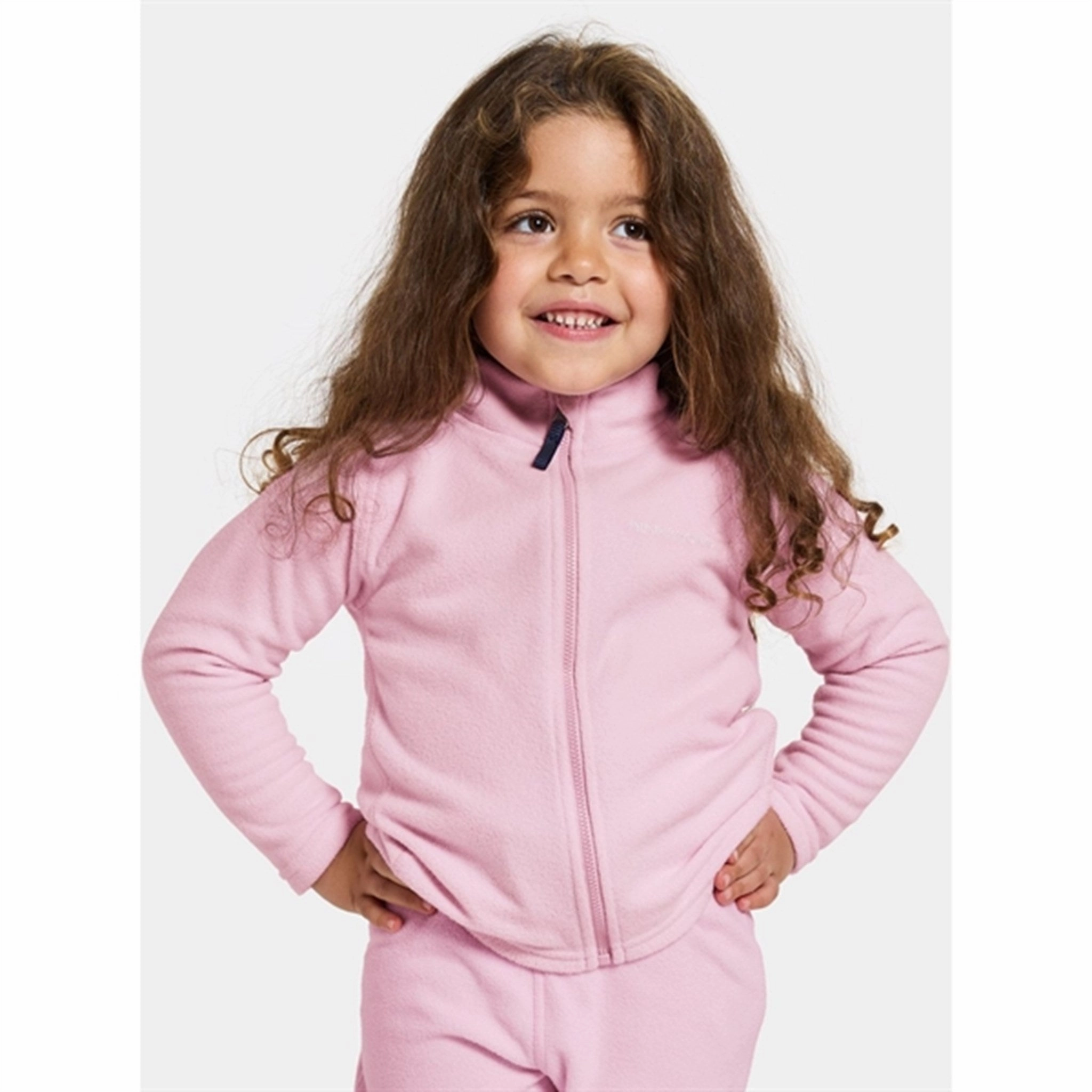 Didriksons Orchid Pink Monte Kids Fleece Cardigan Cozy