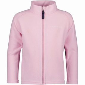 Didriksons Orchid Pink Monte Kids Fleece Cardigan Cozy Beading