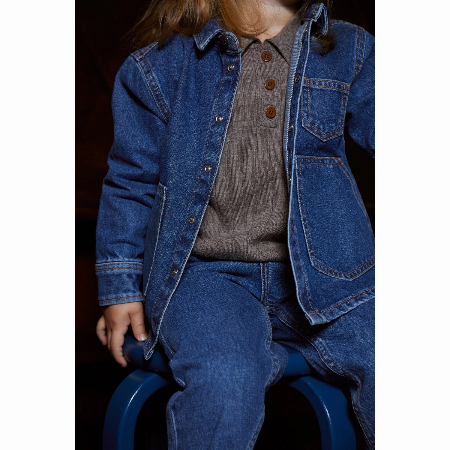 Distinctive Copenhagen Colors Indigo Blue Washed Organic Jeans Jacket