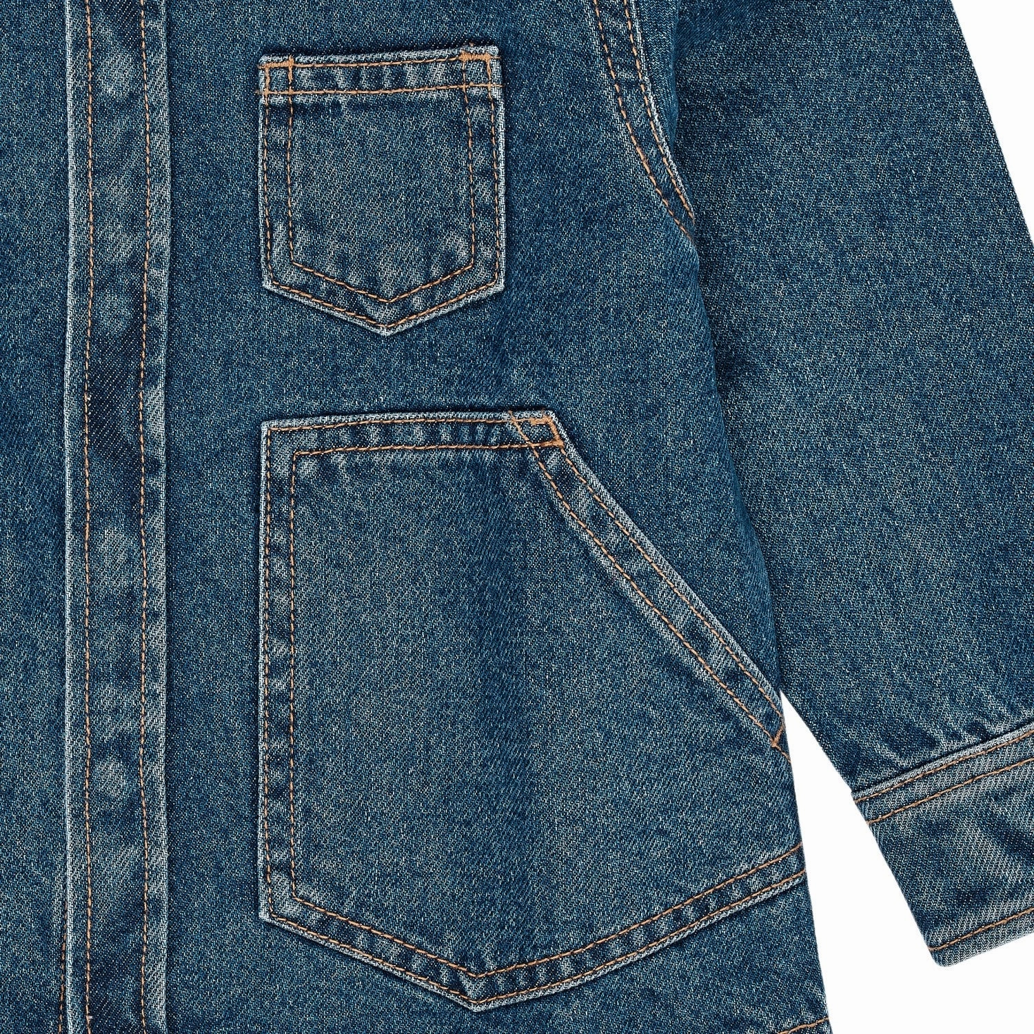 Distinctive Copenhagen Colors Indigo Blue Washed Organic Jeans Jacket