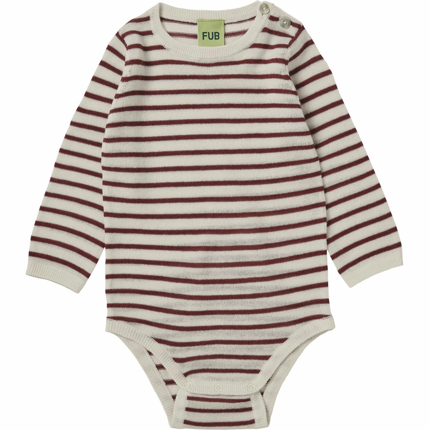 Distinctive FUB Ecru/Clay Baby Bodysuit Ls Finest