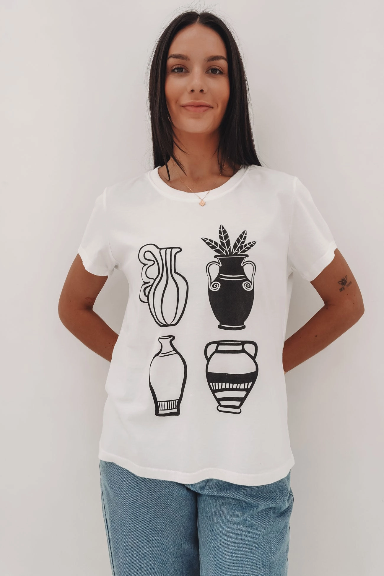 Domani Tee White sale for men sale amazon