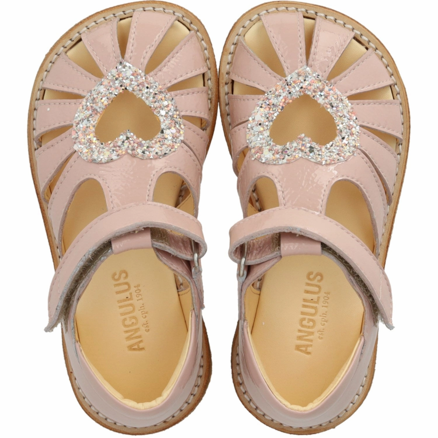Dress shoes Angulus Rosebud/Rosebud Glitter Hjertesandal Med Glitter Hjerte