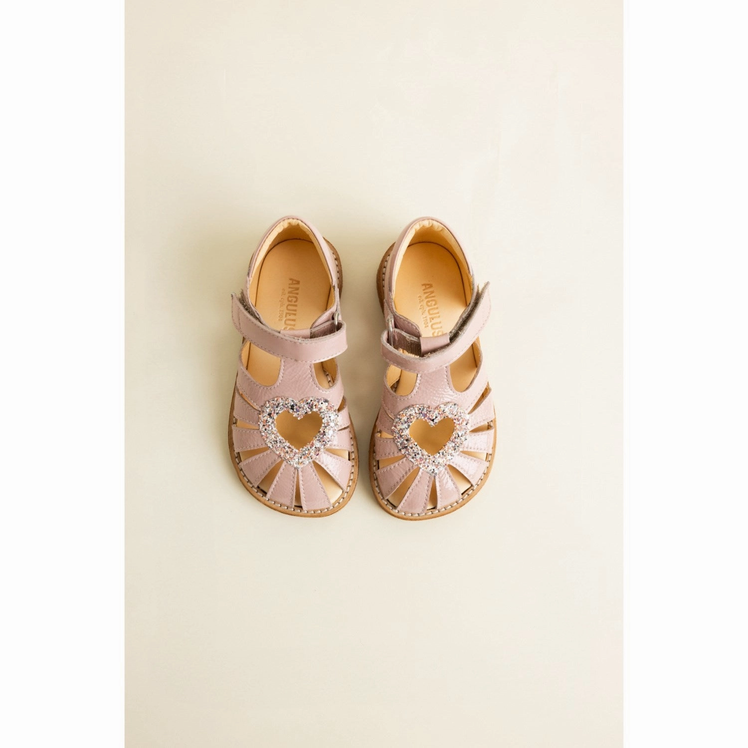 Dress shoes Angulus Rosebud/Rosebud Glitter Hjertesandal Med Glitter Hjerte