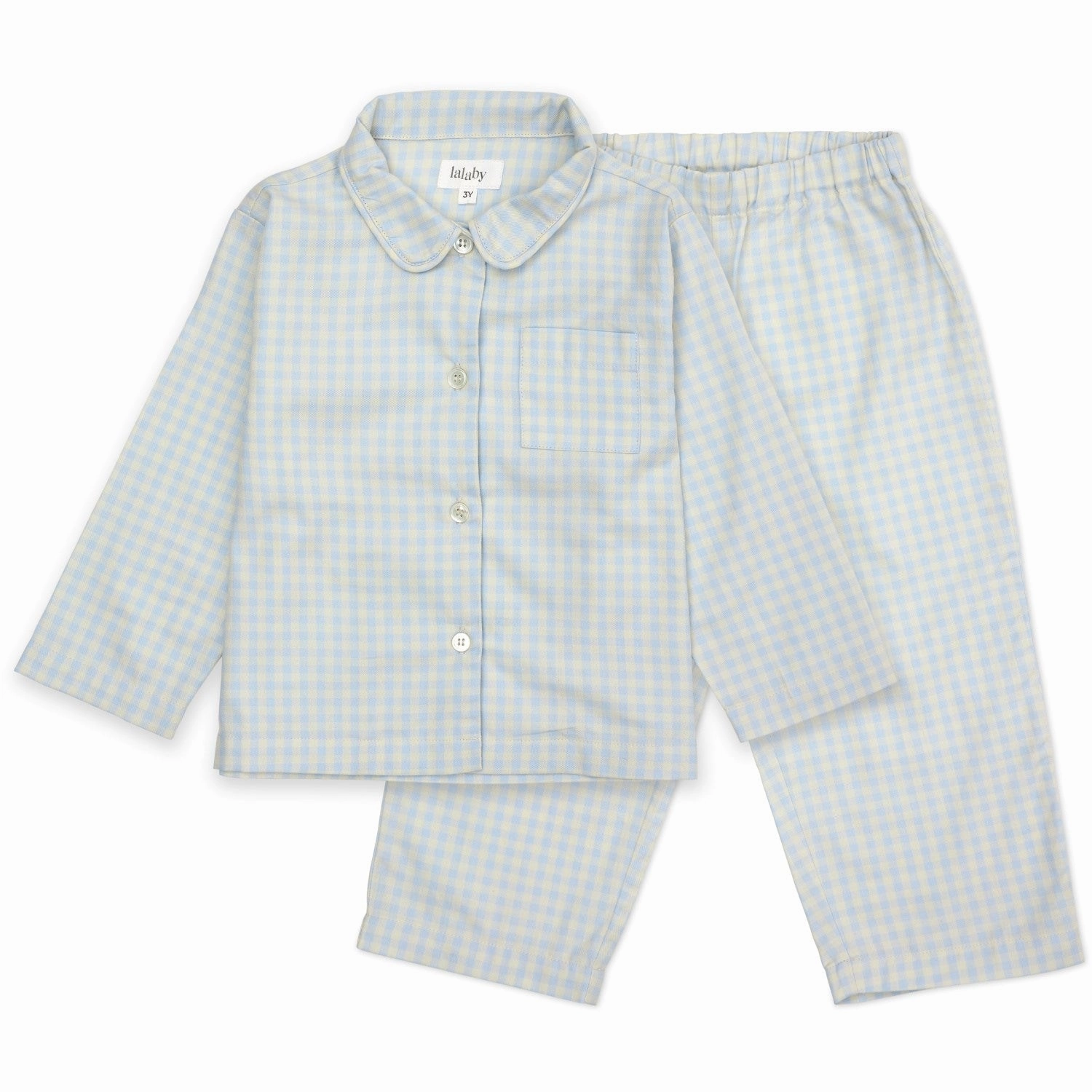 Durable Lalaby Blue Gingham Classic Pyjamas Gem