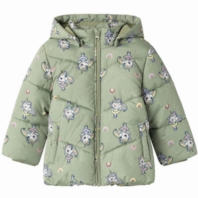 Durable Name It Seagrass May Puffer Jacket AOP Exceptional