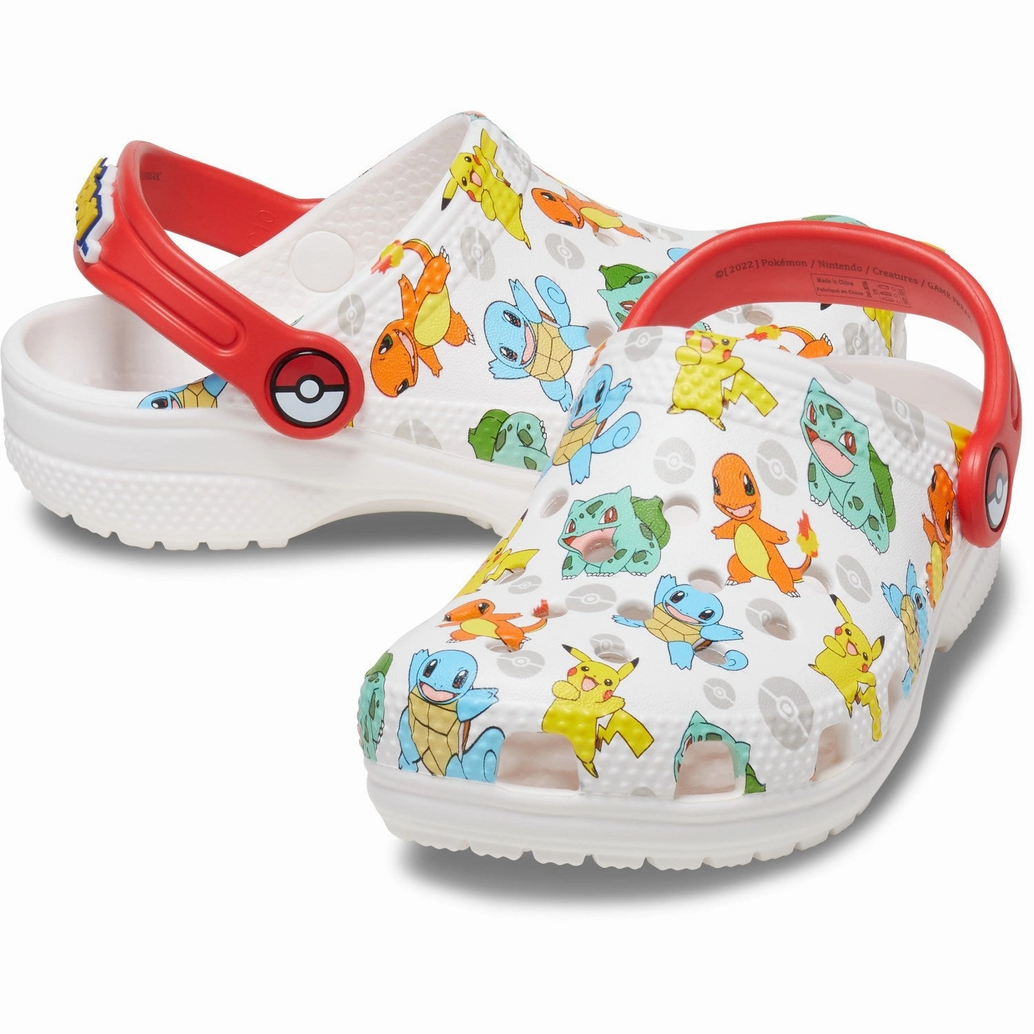 Durable shoes Crocs White/Multi Classic Pokemon Clog