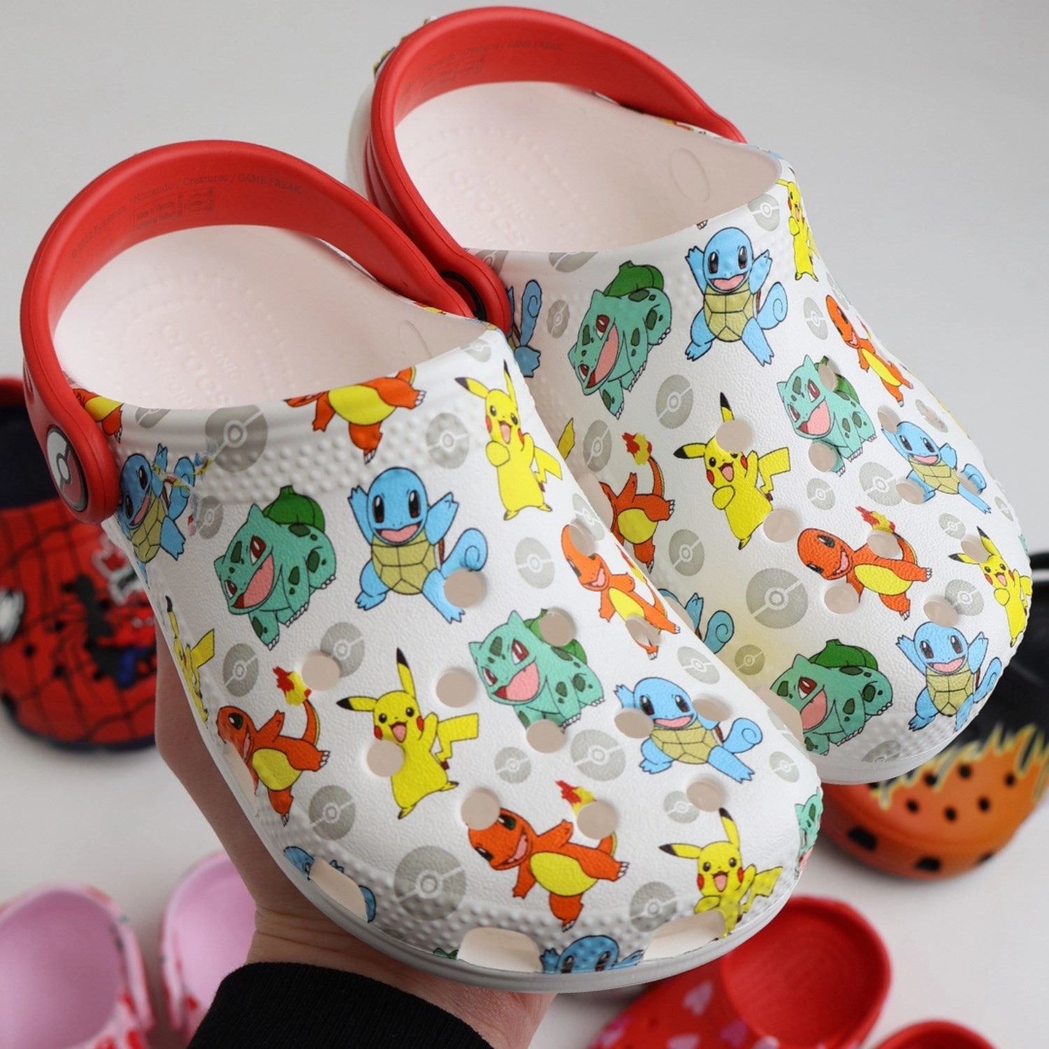 Durable shoes Crocs White/Multi Classic Pokemon Clog
