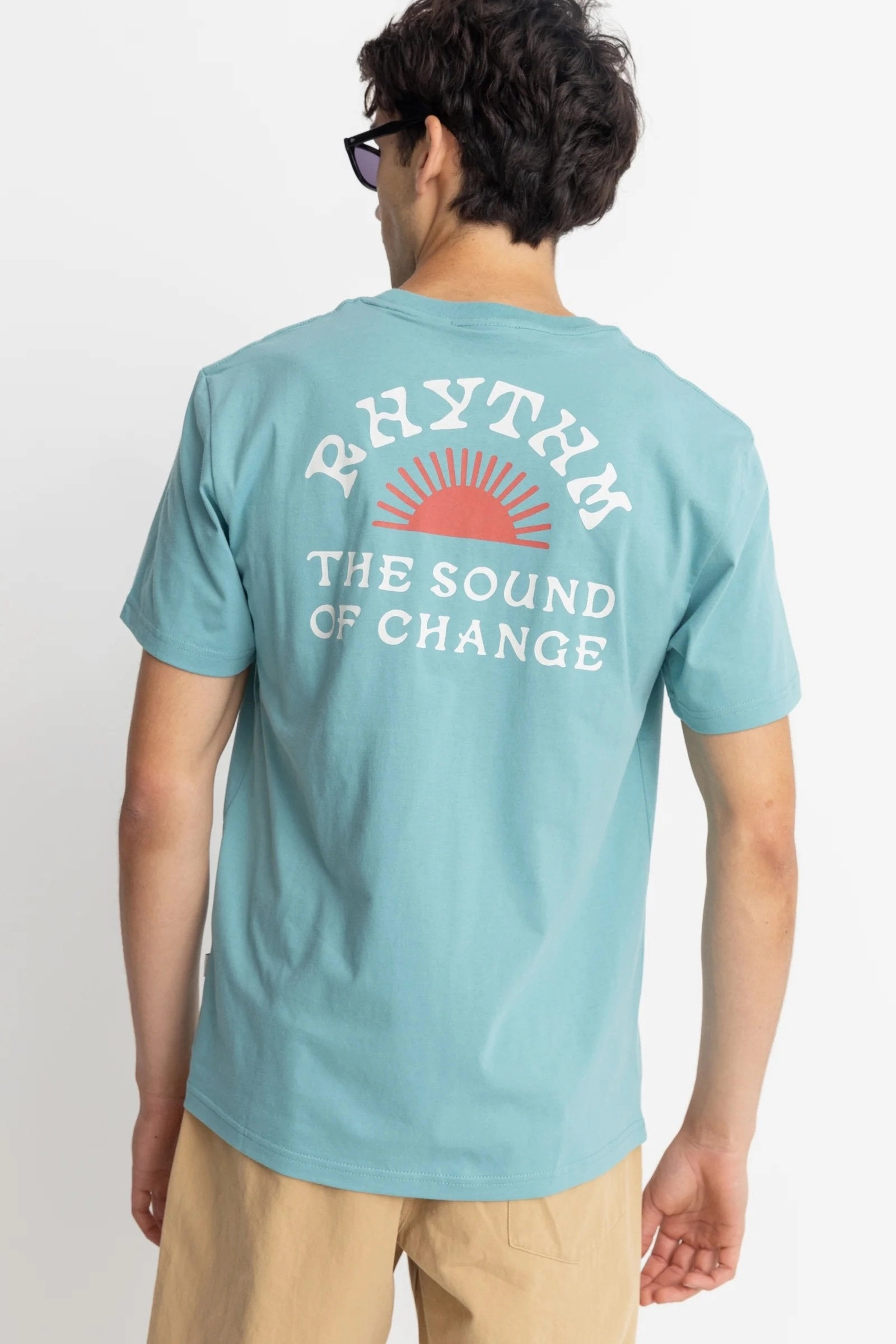 easter sale Awake Short Sleeve T-Shirt Mineral Blue