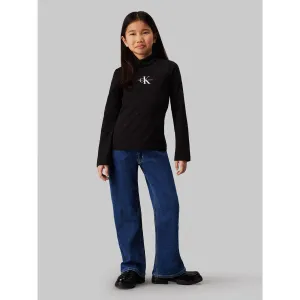 Eco-friendly Calvin Klein Ck Black MonolAndo Roll Neck Blouse Charismatic