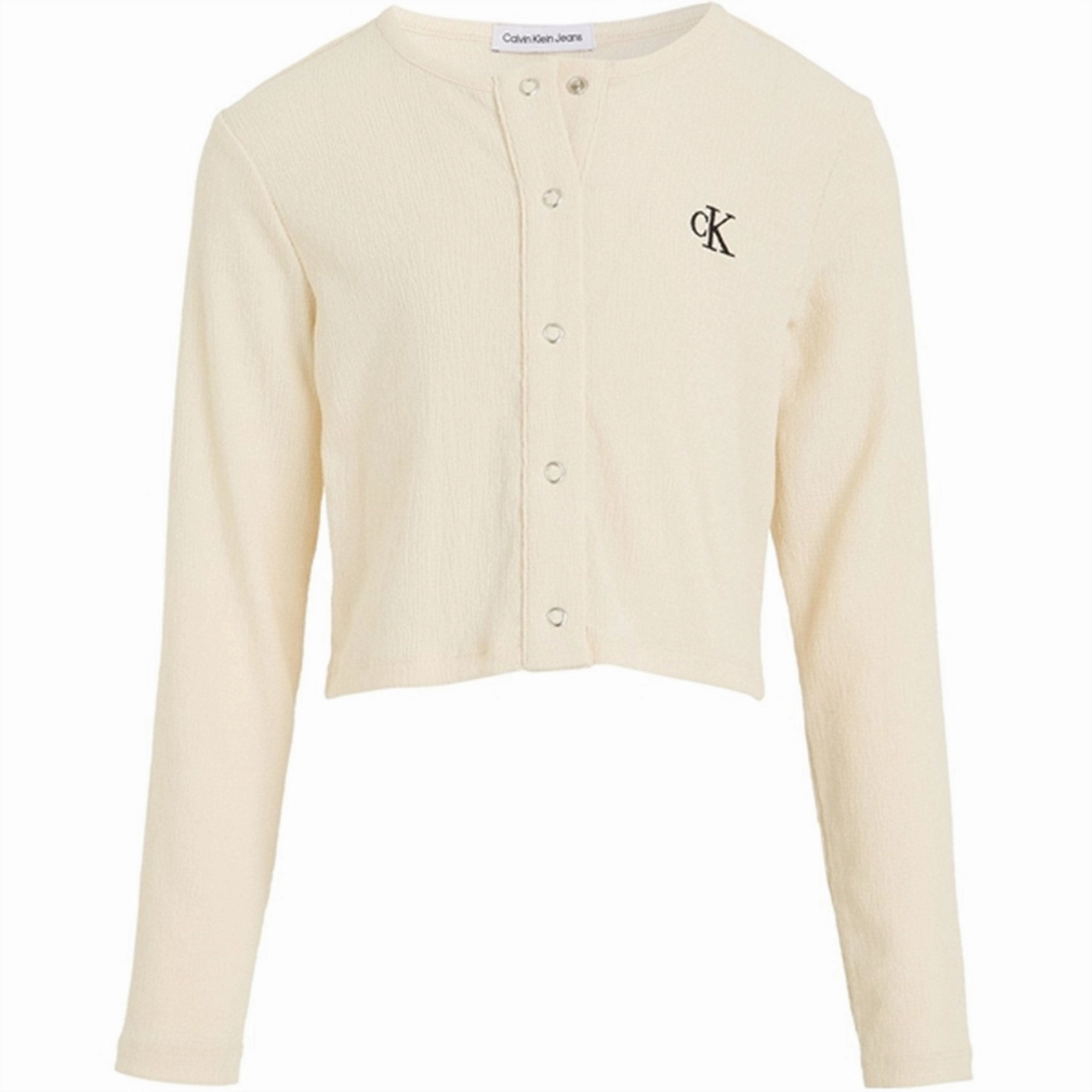 Dominance Calvin Klein Light Crinkle Cardigan Whitecap Gray Ethereal