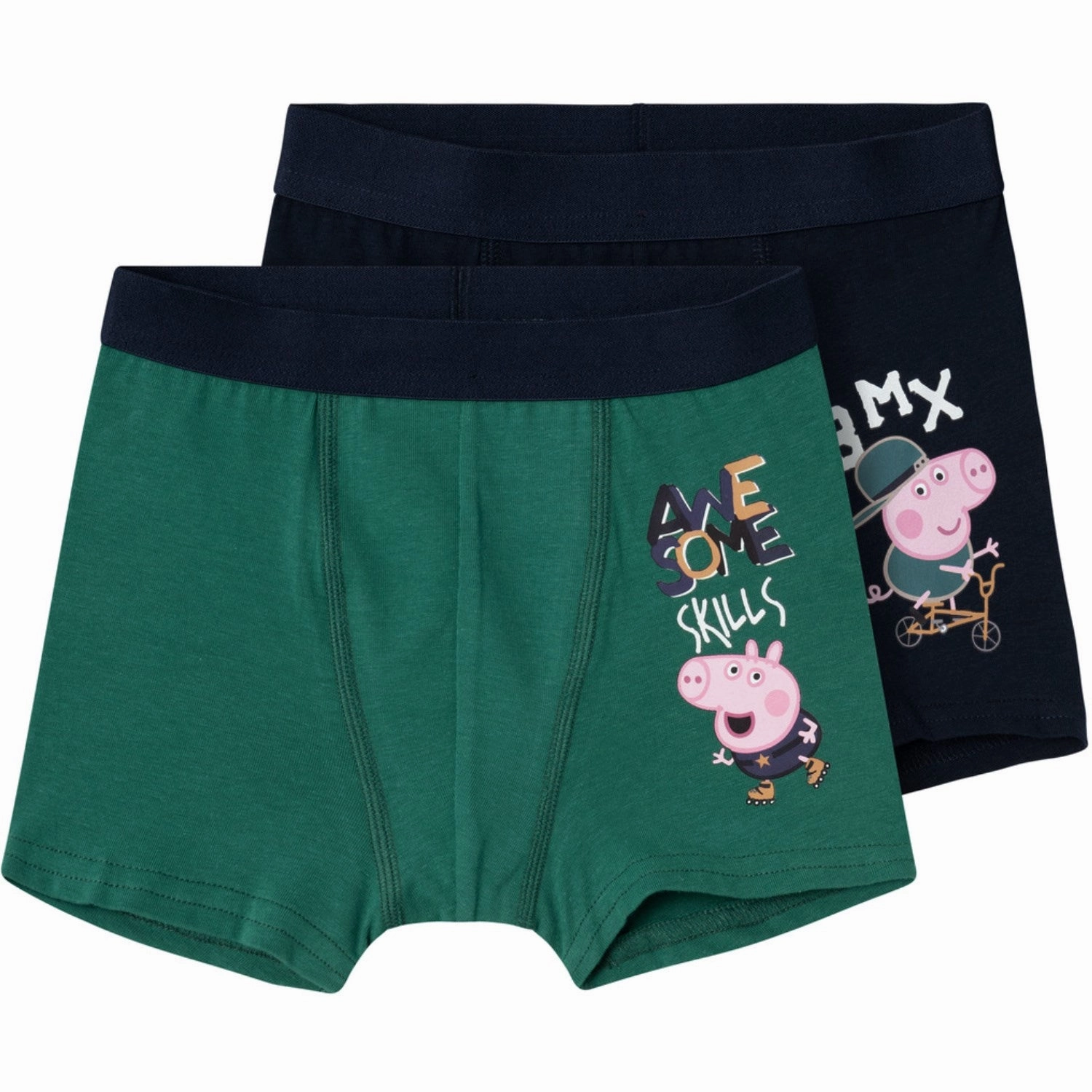 Eco-friendly Name It Dark Sapphire Jetsu Peppa Pig 2-pack Boxer Shorts Charismatic