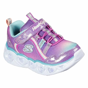Eco-friendly Skechers Hearts Lights Sneakers Rainbow Lux Purple Multicolor Ethereal