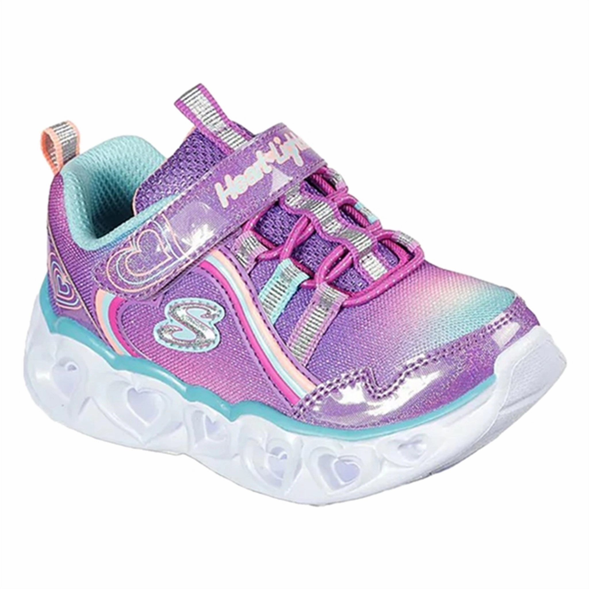 Aristocratic Skechers Hearts Lights Sneakers Rainbow Lux Purple Multicolor Durable
