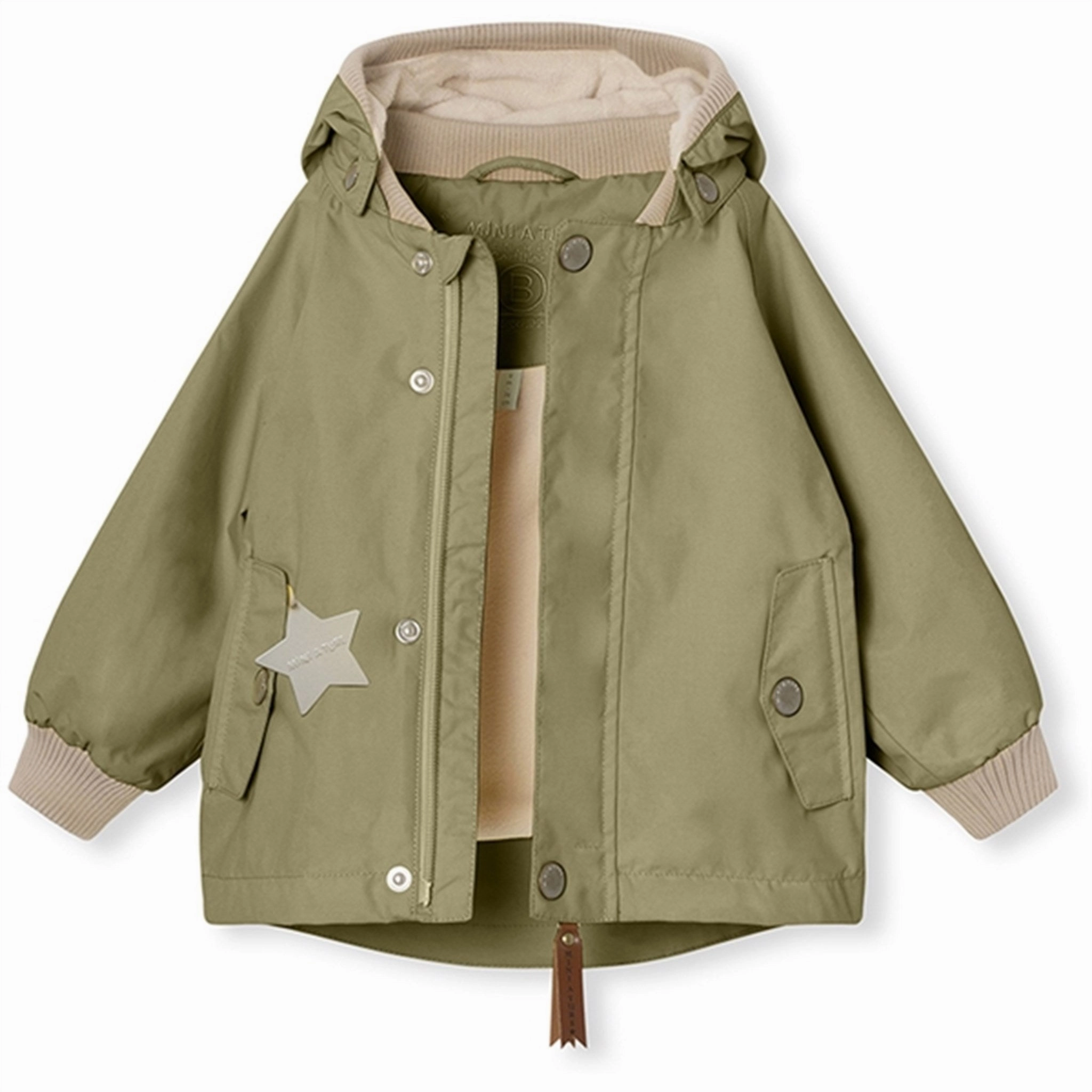 Edgy MINI A TURE WALLY Spring Jacket w/Fleece Lining Aloe Green