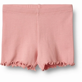 Edgy Wheat Rose Rib Shorts Sine Distinctive