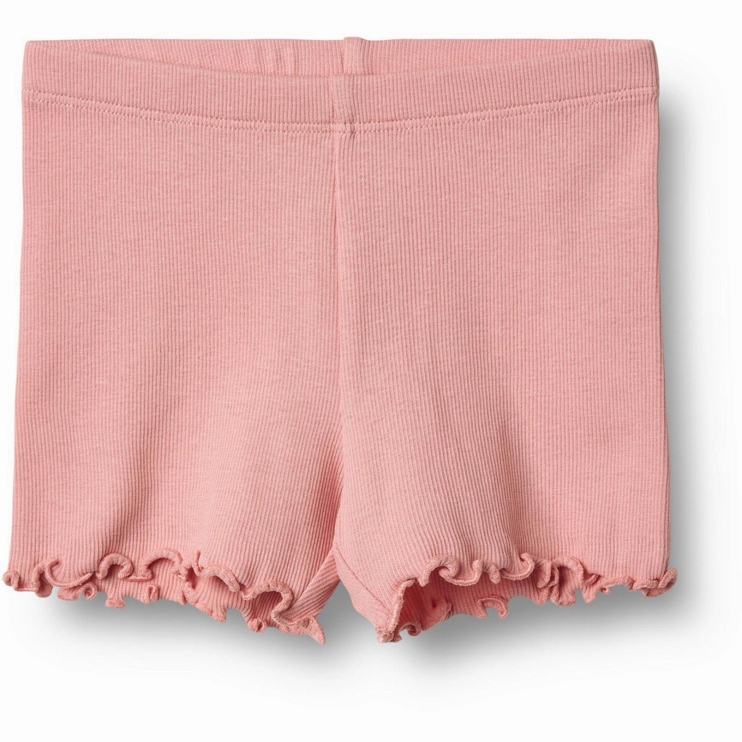 Edgy Wheat Rose Rib Shorts Sine Distinctive