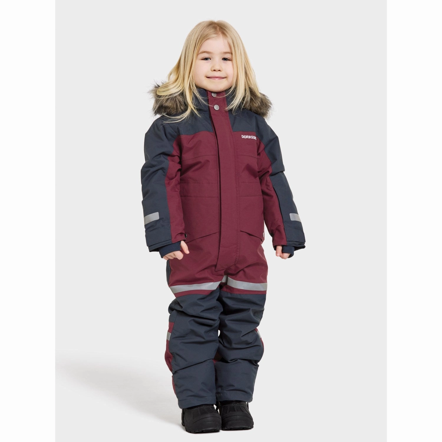 Effortless Didriksons Rusty Wine Bjrven Kids Coverall 17
