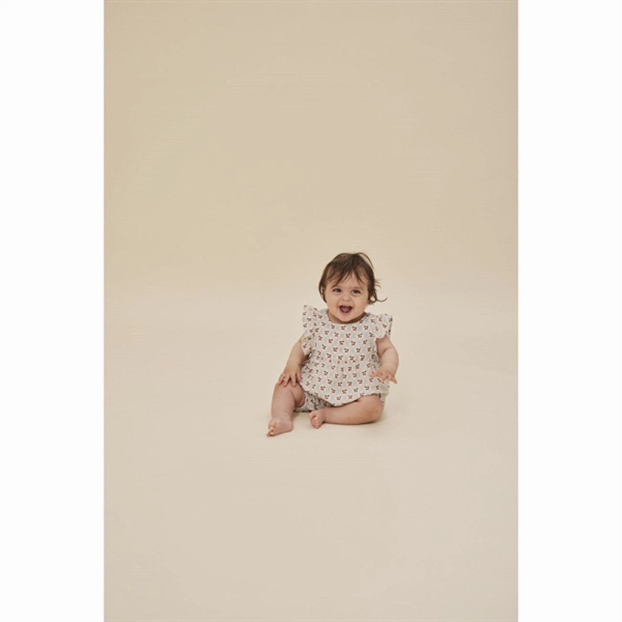Effortless Konges Sljd Cherry Motif Coco Frill Romper