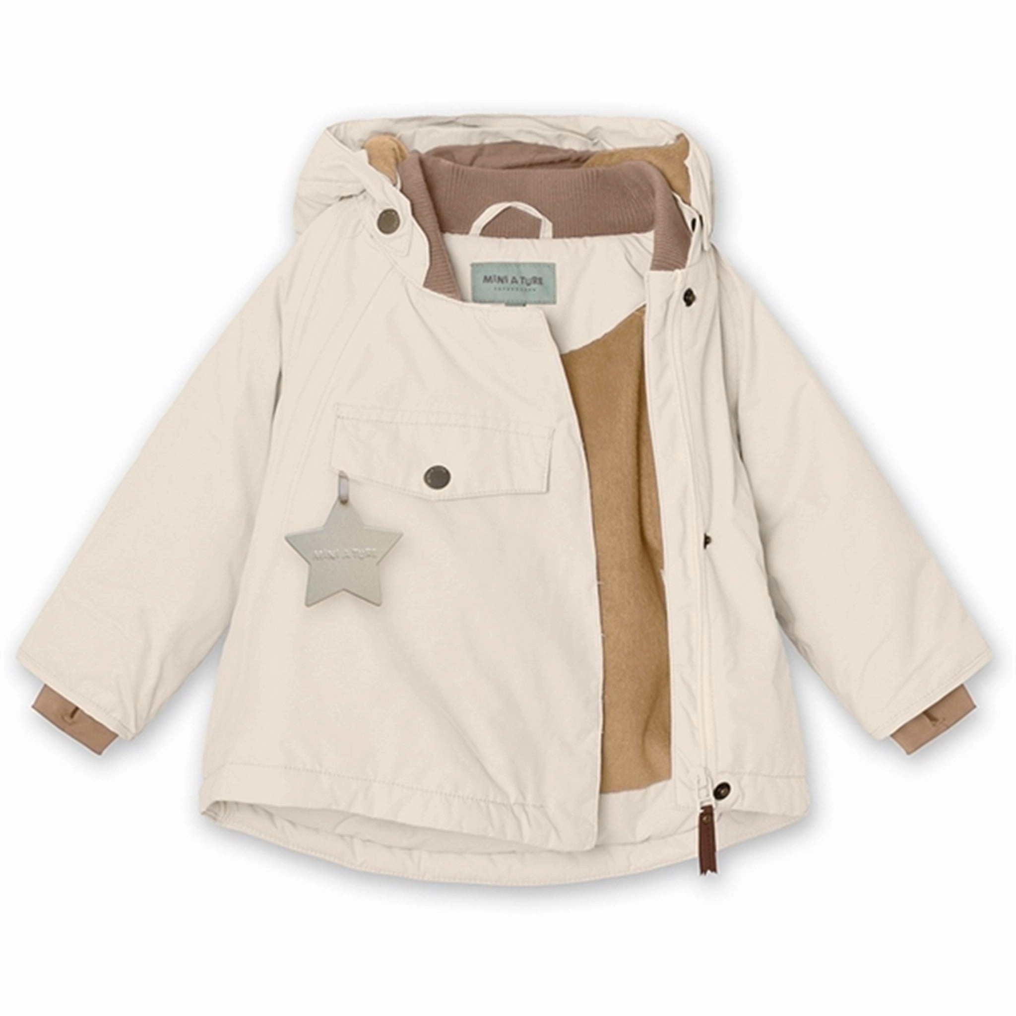 Effortless MINI A TURE Wang Fleece Winter Jacket Angora Cream