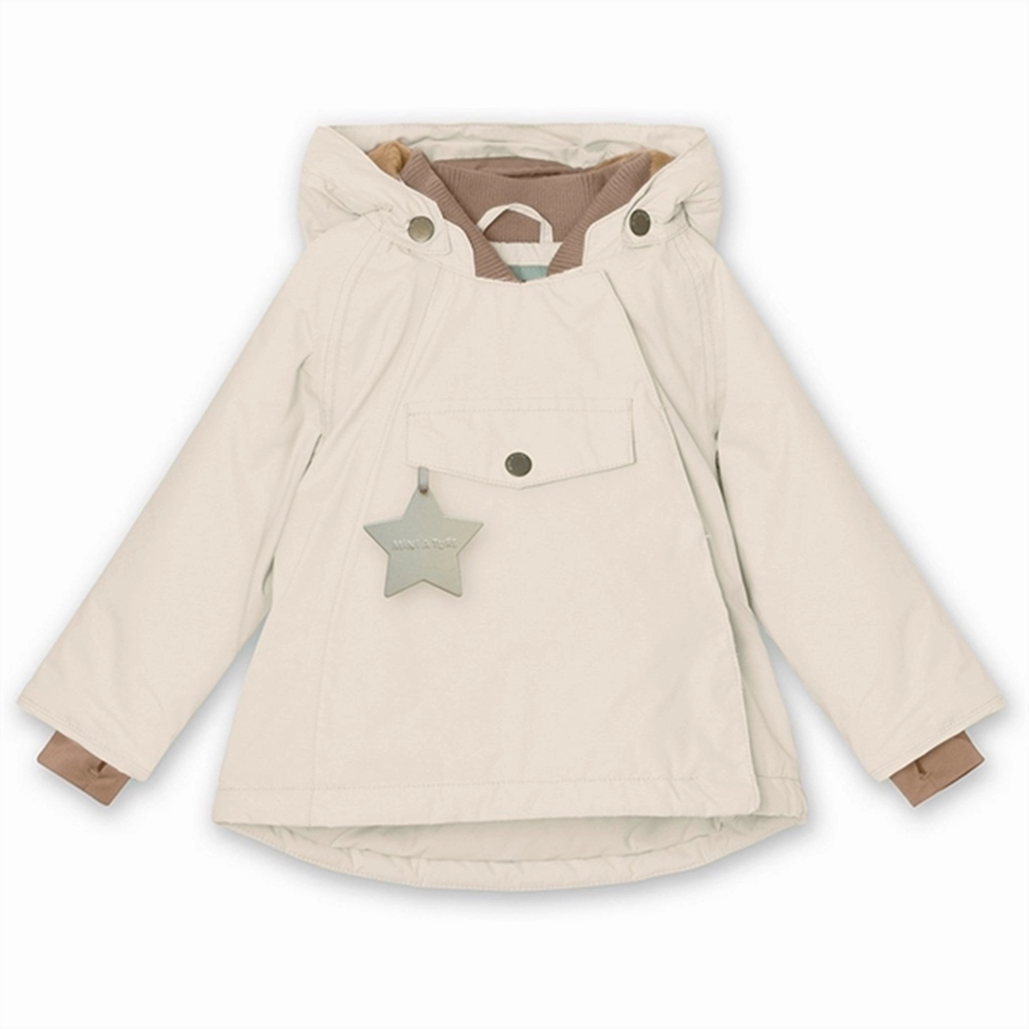 Effortless MINI A TURE Wang Fleece Winter Jacket Angora Cream Oversized