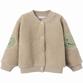 Effortless Name It Pure Cashmere Sand Regular Teddy Cardigan Casual