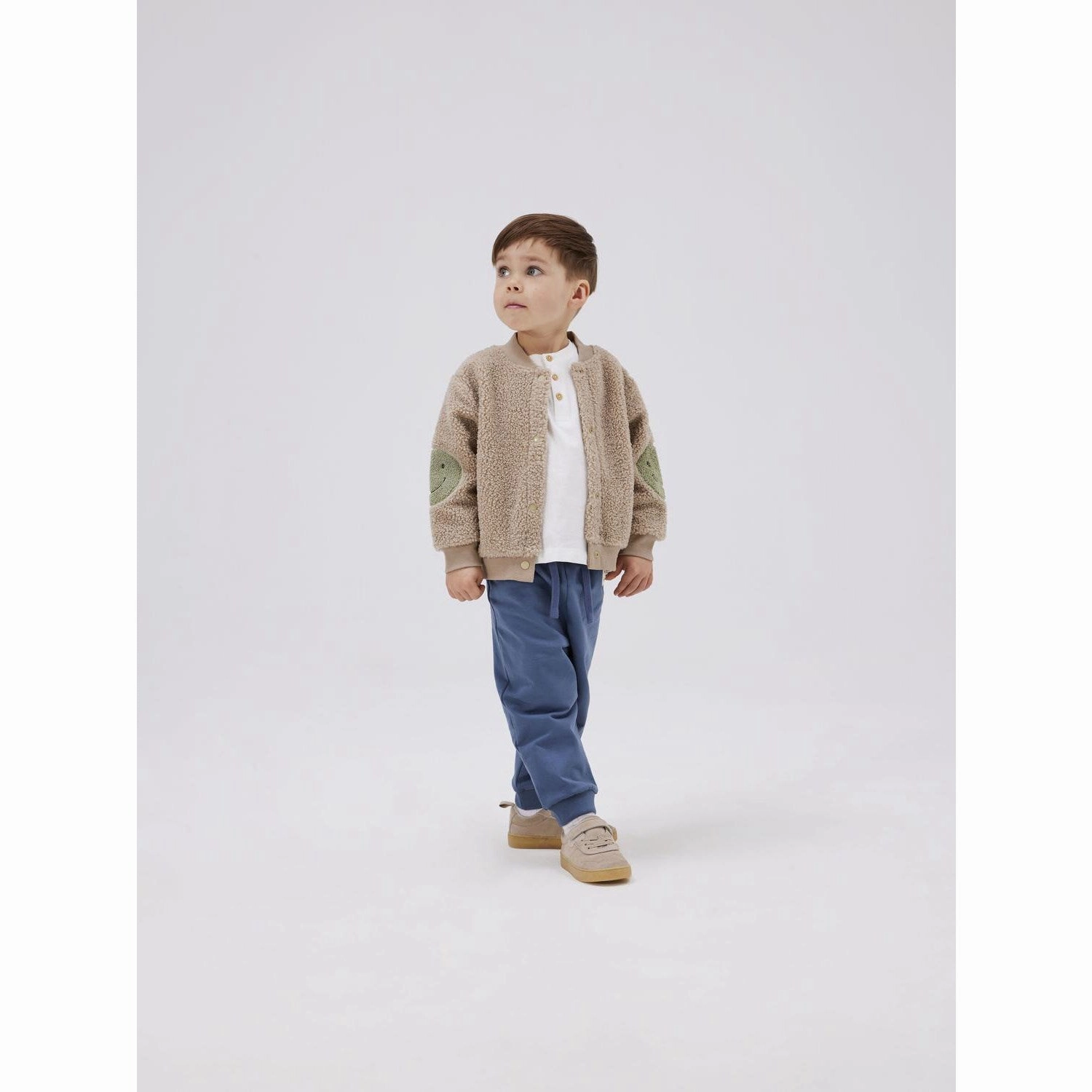 Effortless Name It Pure Cashmere Sand Regular Teddy Cardigan