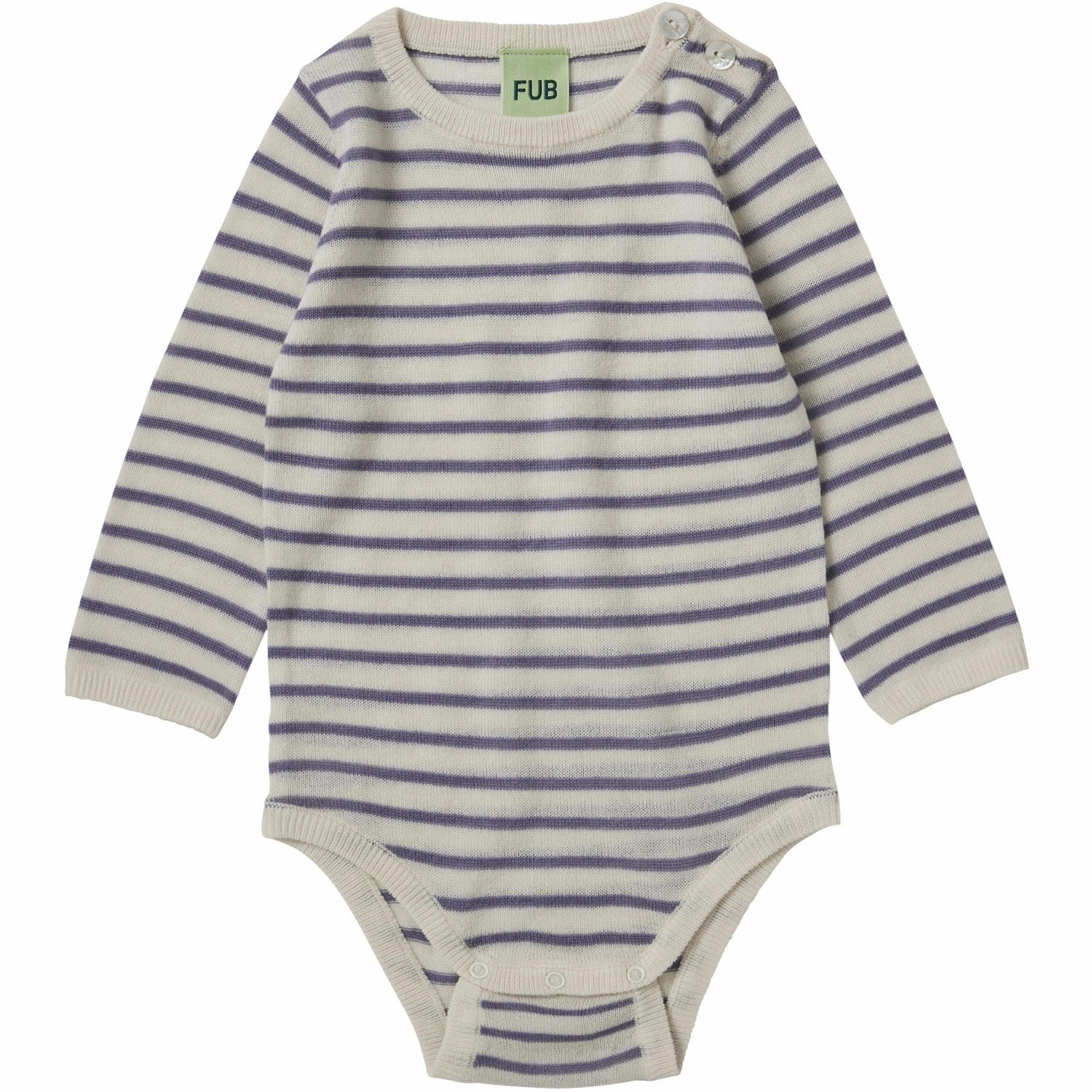 Elegant FUB Ecru/Dusty Violet Baby Bodysuit Ls Breathable