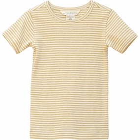 Elegant Serendipity Chamomile/Offwhite Stripe T-shirt Short Superior