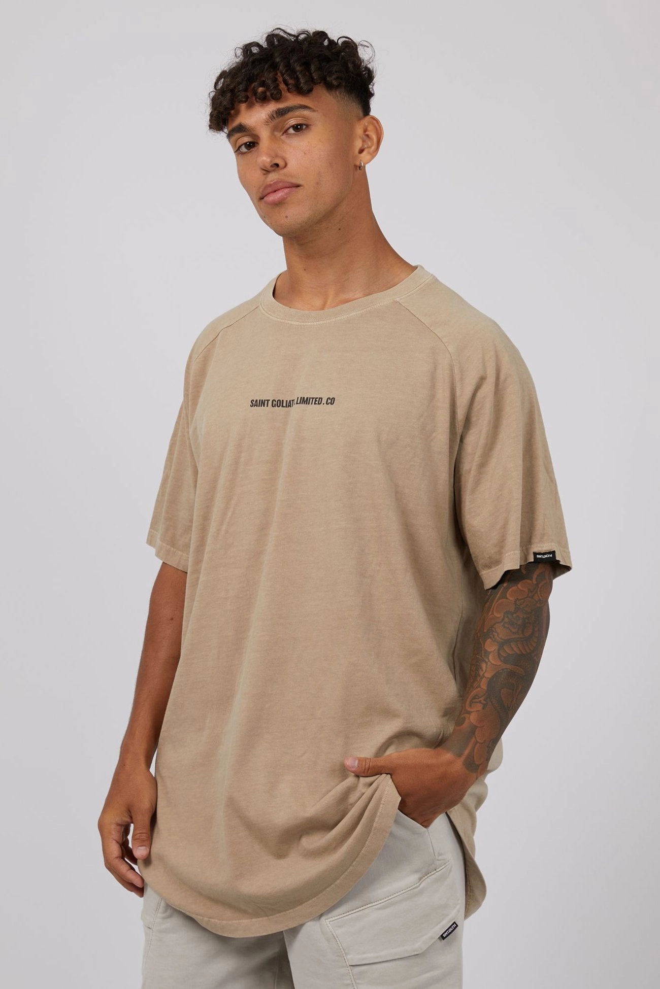 Elevate Raglan Tee Tan sale laptops
